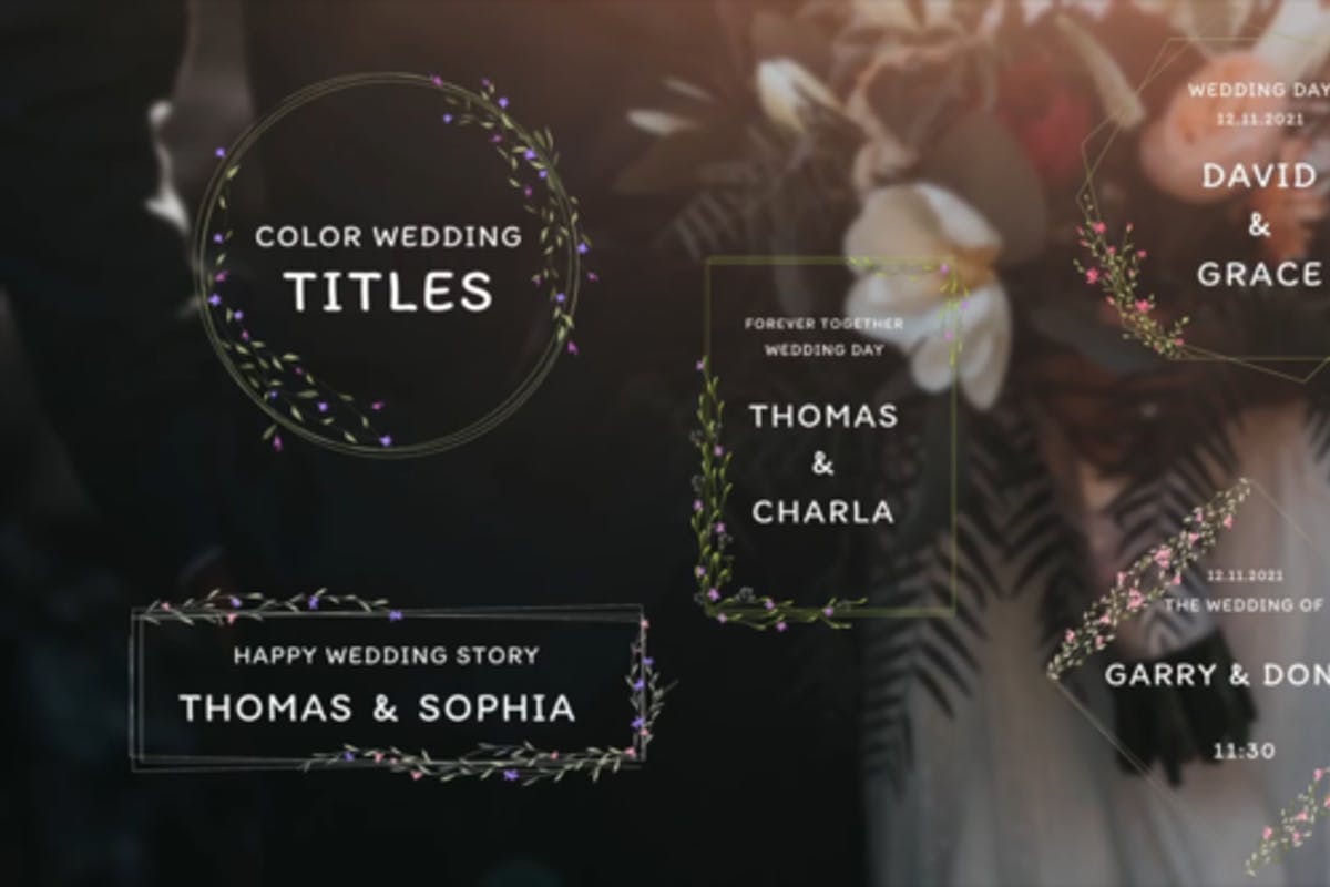 Color Wedding Titles For DaVinci Resolve