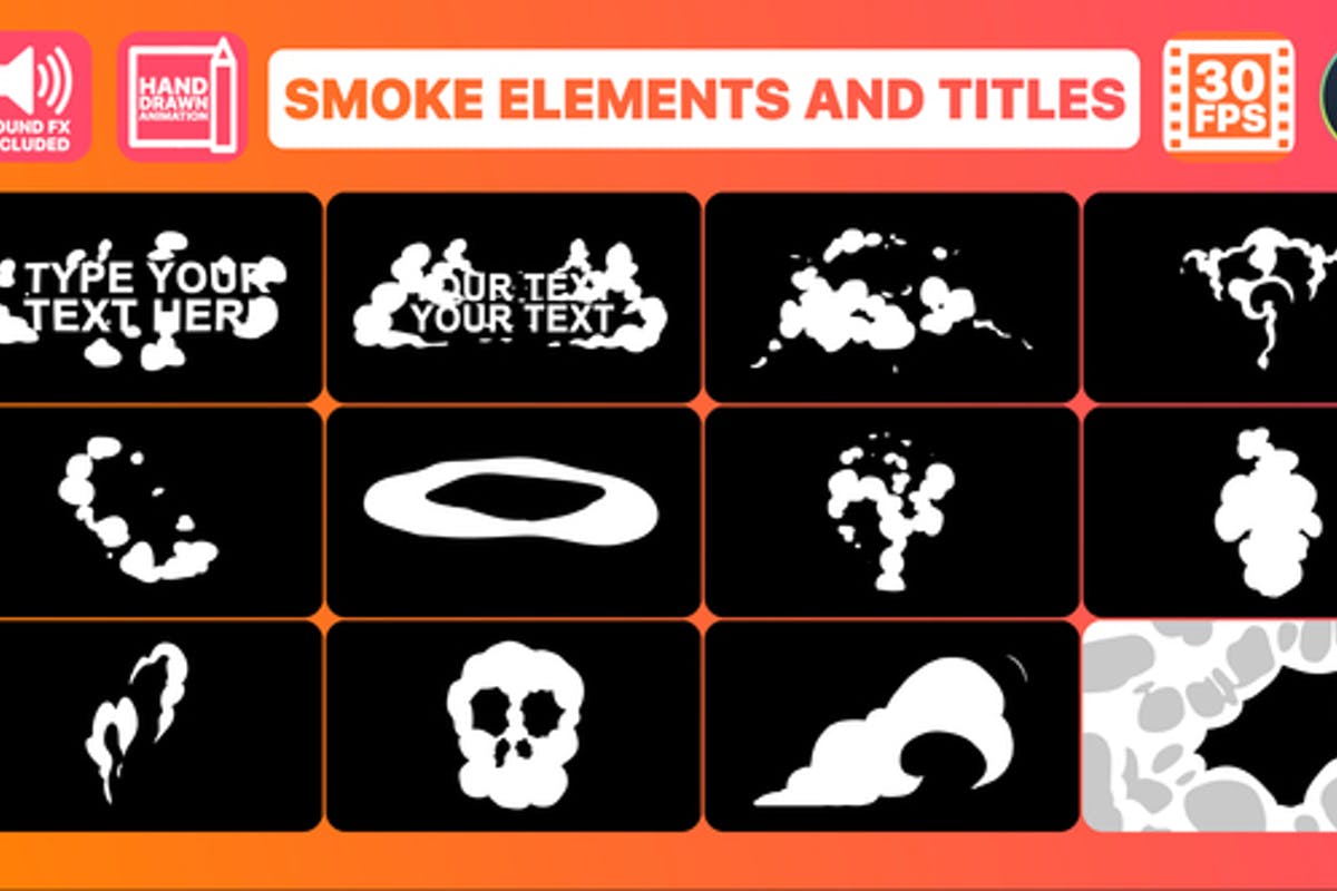 Smoke Elements And Titles DaVinci Resolve
