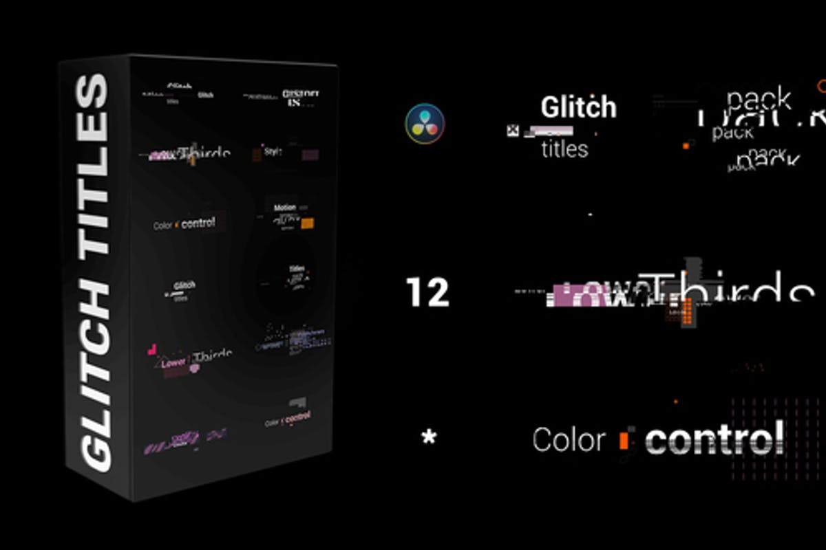 Glitch Titles For DaVinci Resolve