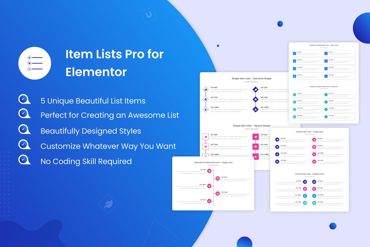 Item Lists Pro for Elementor