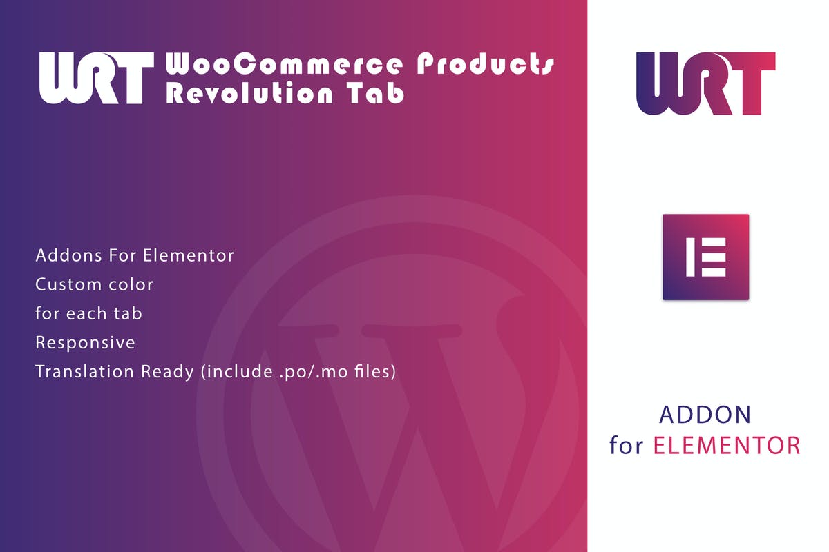 WooCommerce Products Revolution Tab for Elementor
