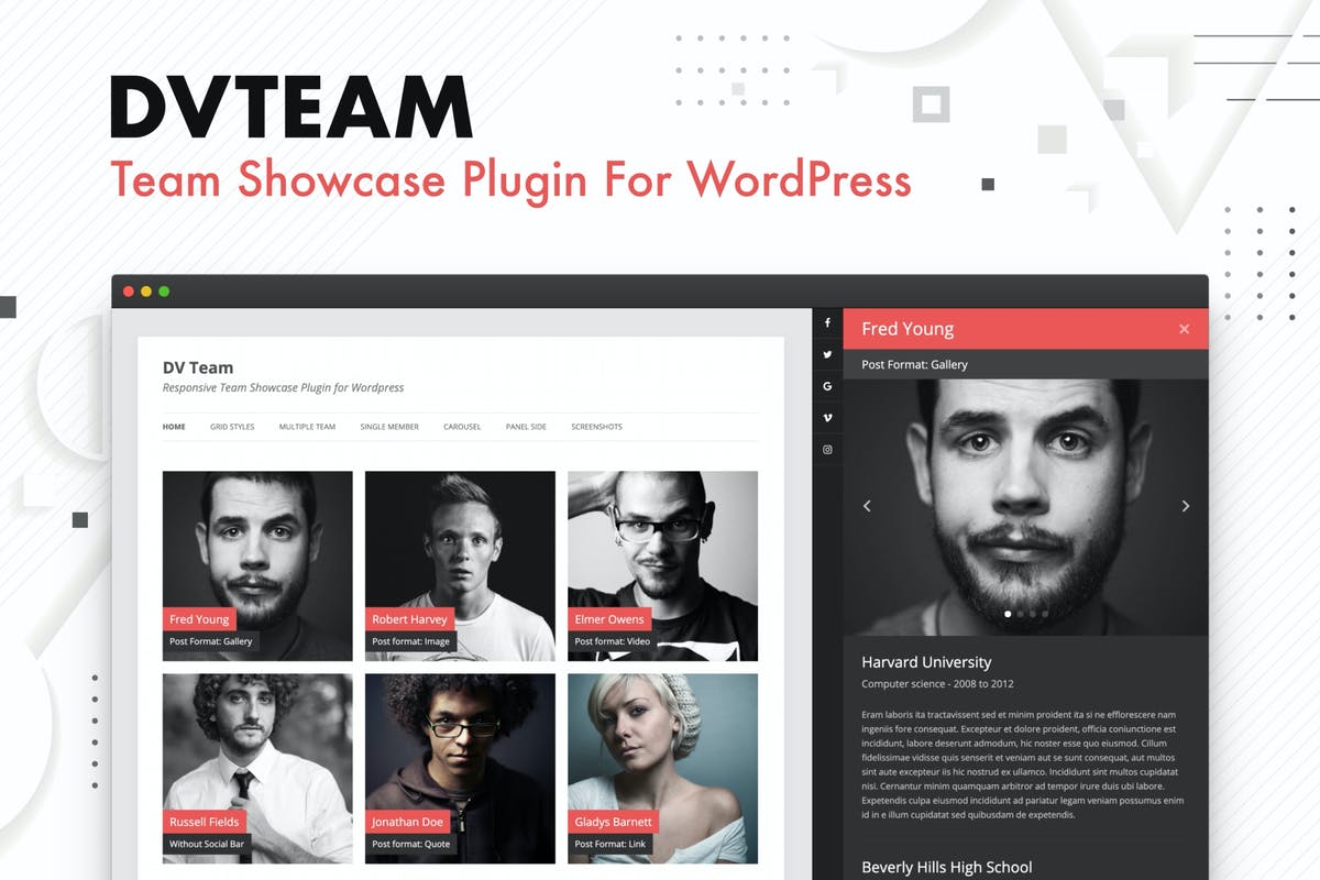 DV Team - Team Showcase Plugin For WordPress
