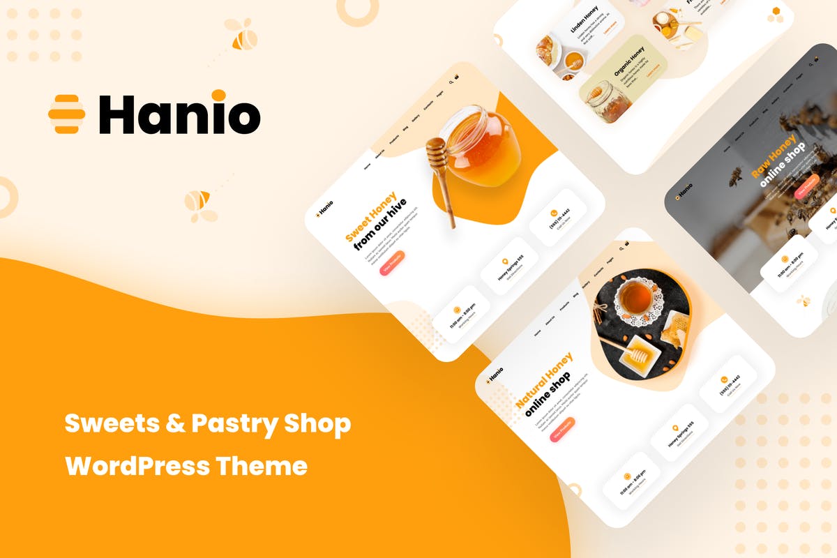 Hanio - Sweets & Pastry Shop WordPress Theme