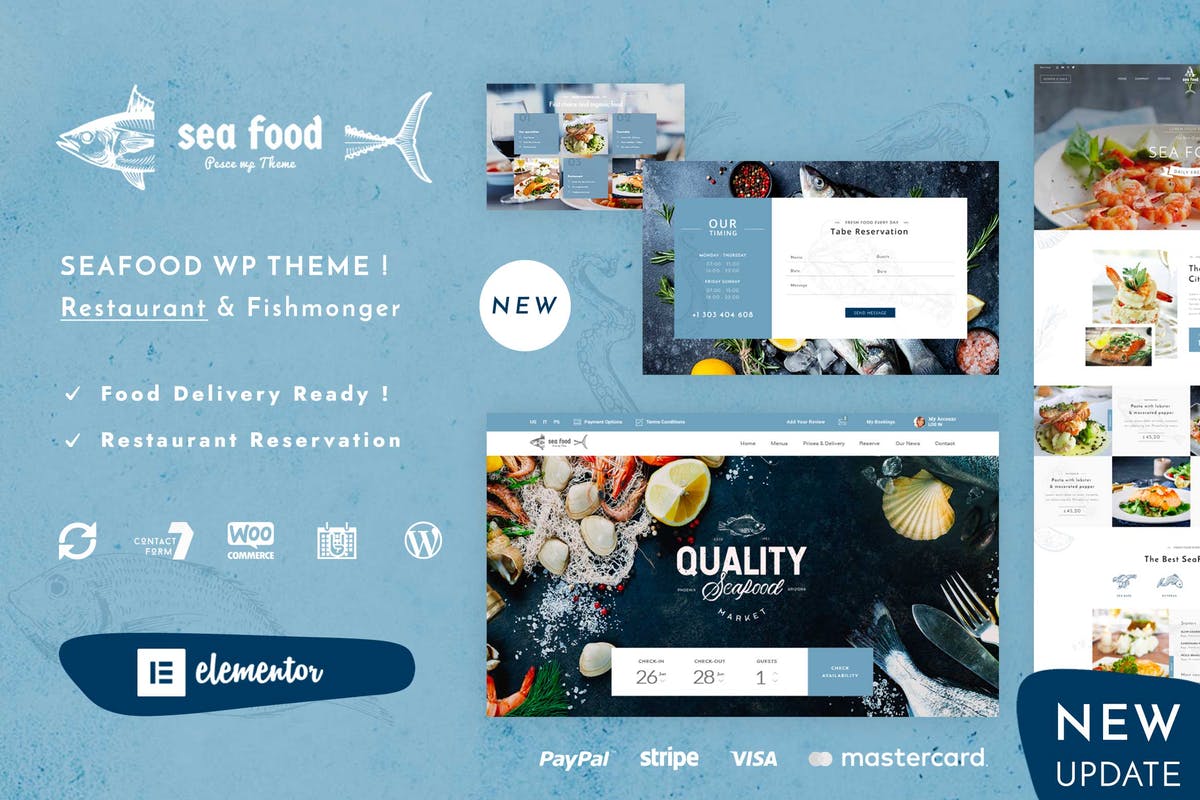 Seafood Restaurant WordPress Theme