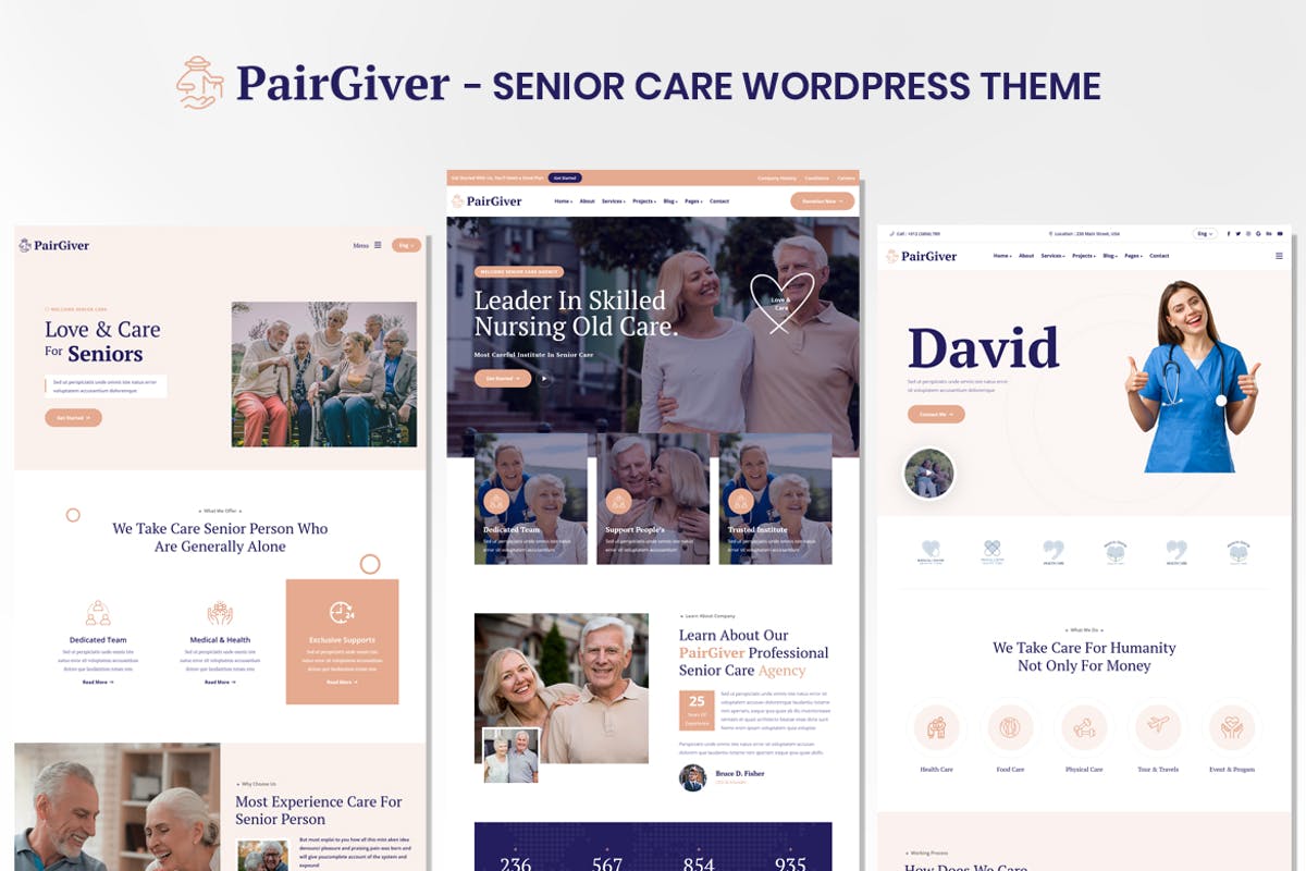 PairGiver - Senior Care WordPress Theme