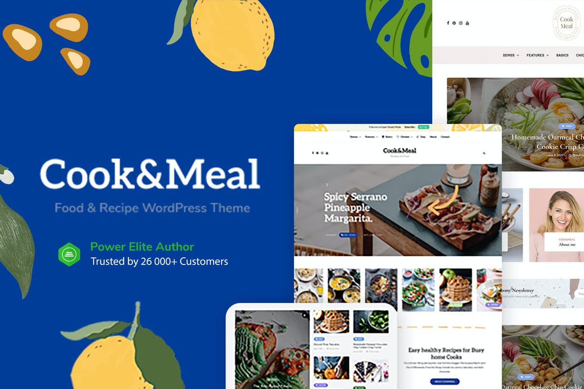 Cook&amp;Meal - Food Blog &amp; Recipe WordPress Theme