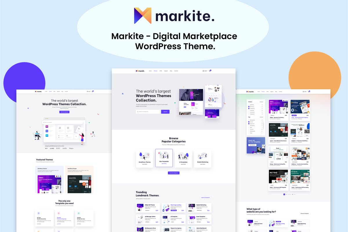 Markite - Digital Marketplace WordPress Theme