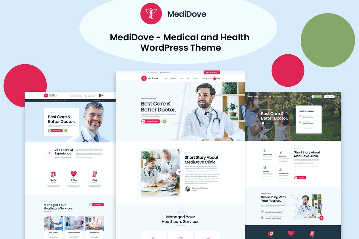MediDove - Medical and Health WordPress Theme