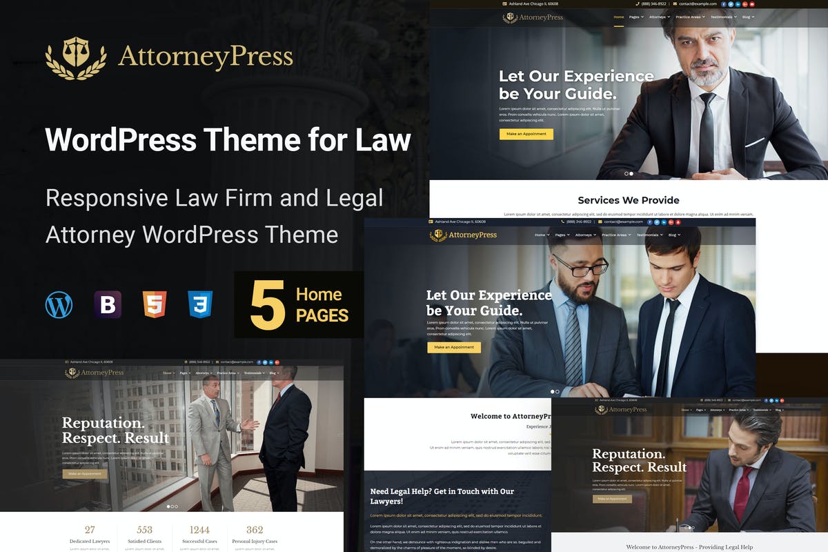 Attorney Press - Lawyer WordPress Theme