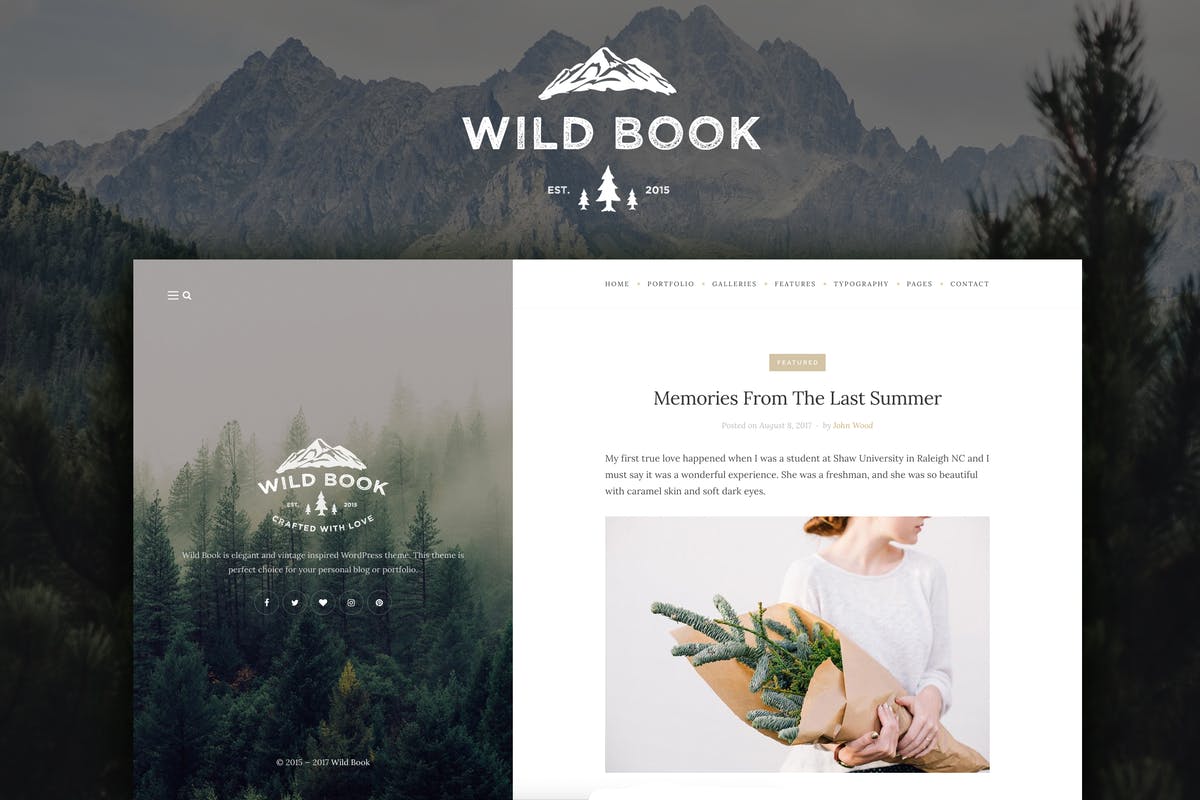 Wild Book - Vintage Blog & Portfolio Theme
