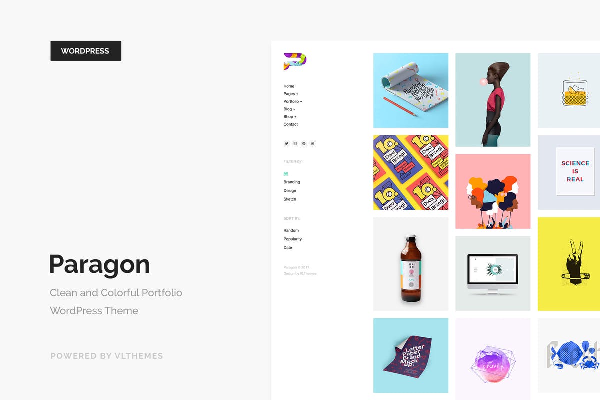 Paragon - Colorful Portfolio WordPress Theme