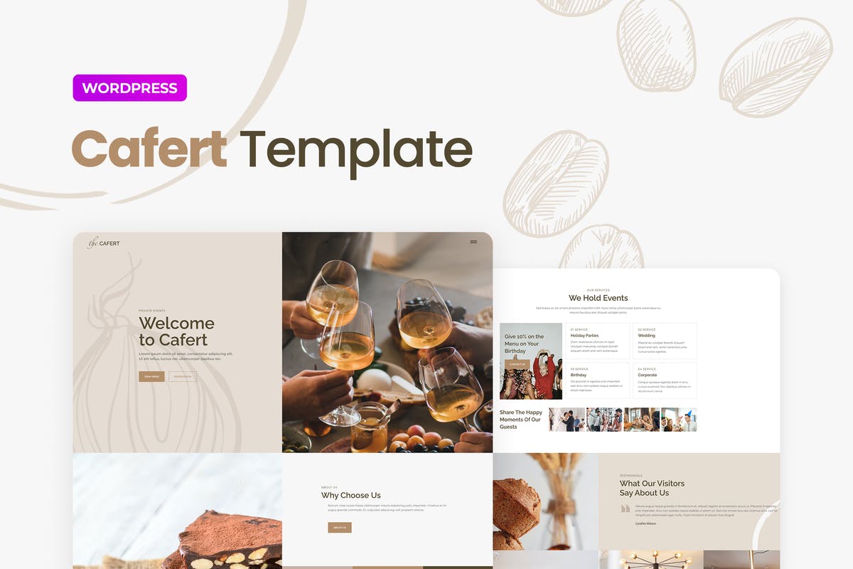 Cafert – Cafe and Restaurant Elementor Template Kit