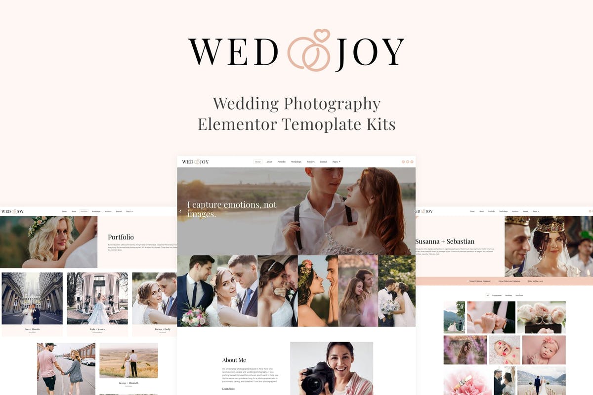 Wedjoy - Wedding Photography Elementor Template Kit
