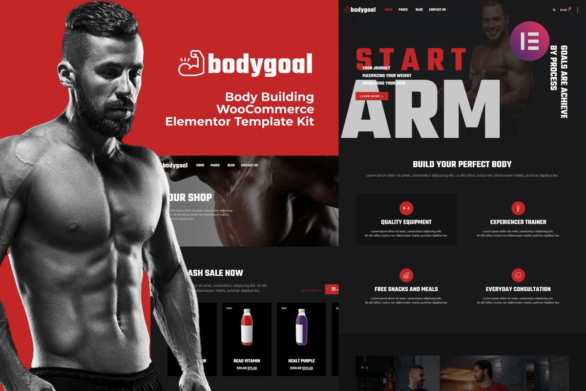 Body Goal - Body Building WooCommerce Elementor Template Kit