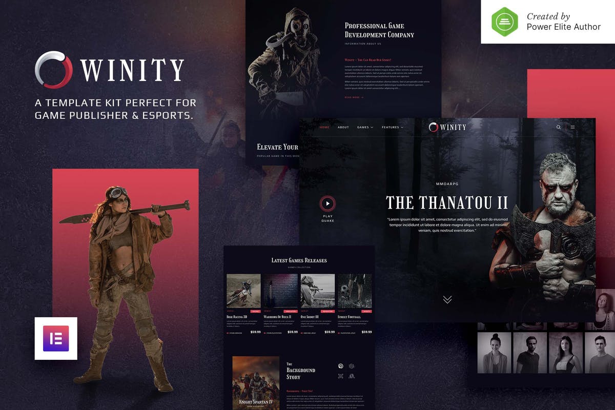 Winity – Game Publisher & eSports Elementor Template Kit