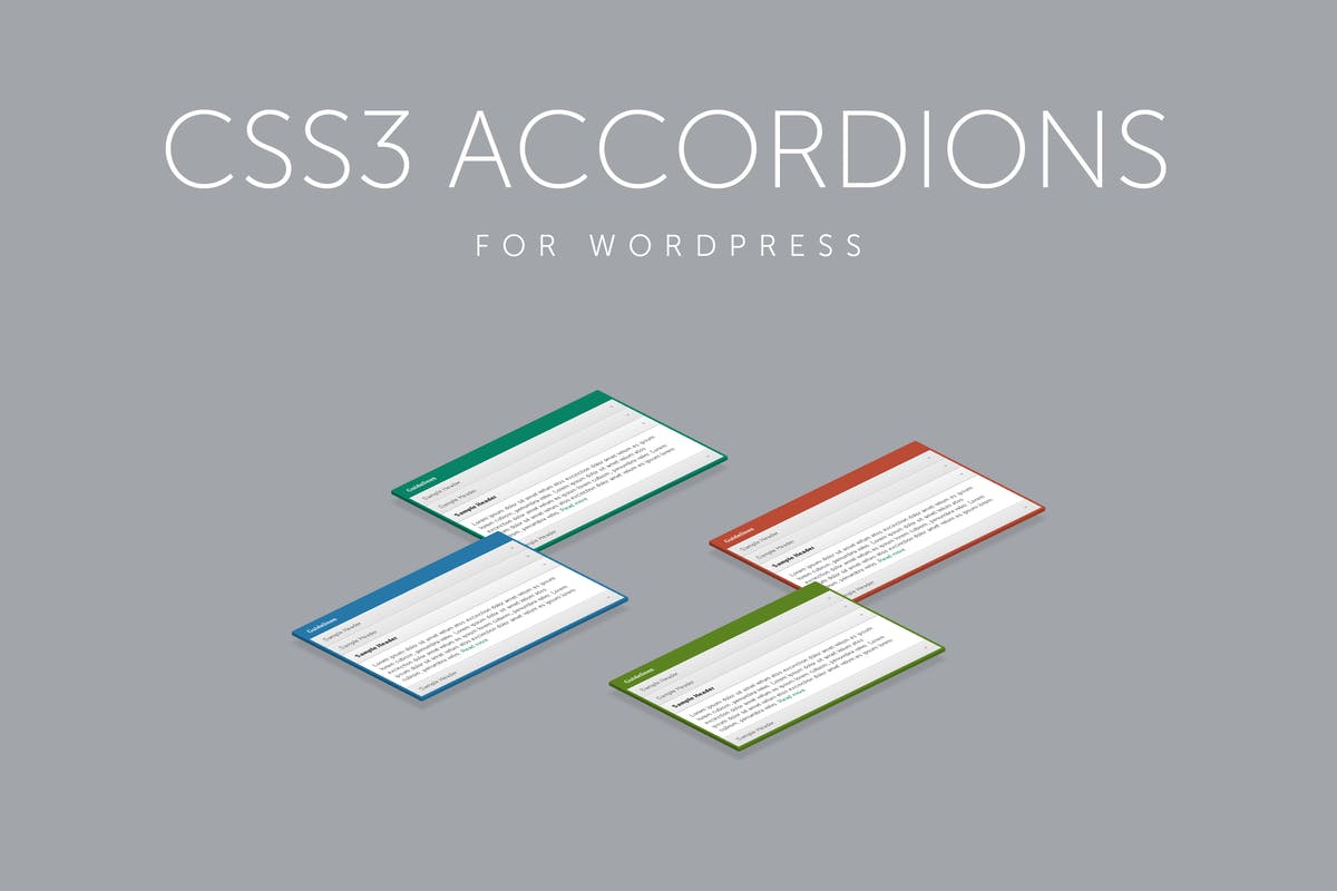 CSS3 Accordions for WordPress