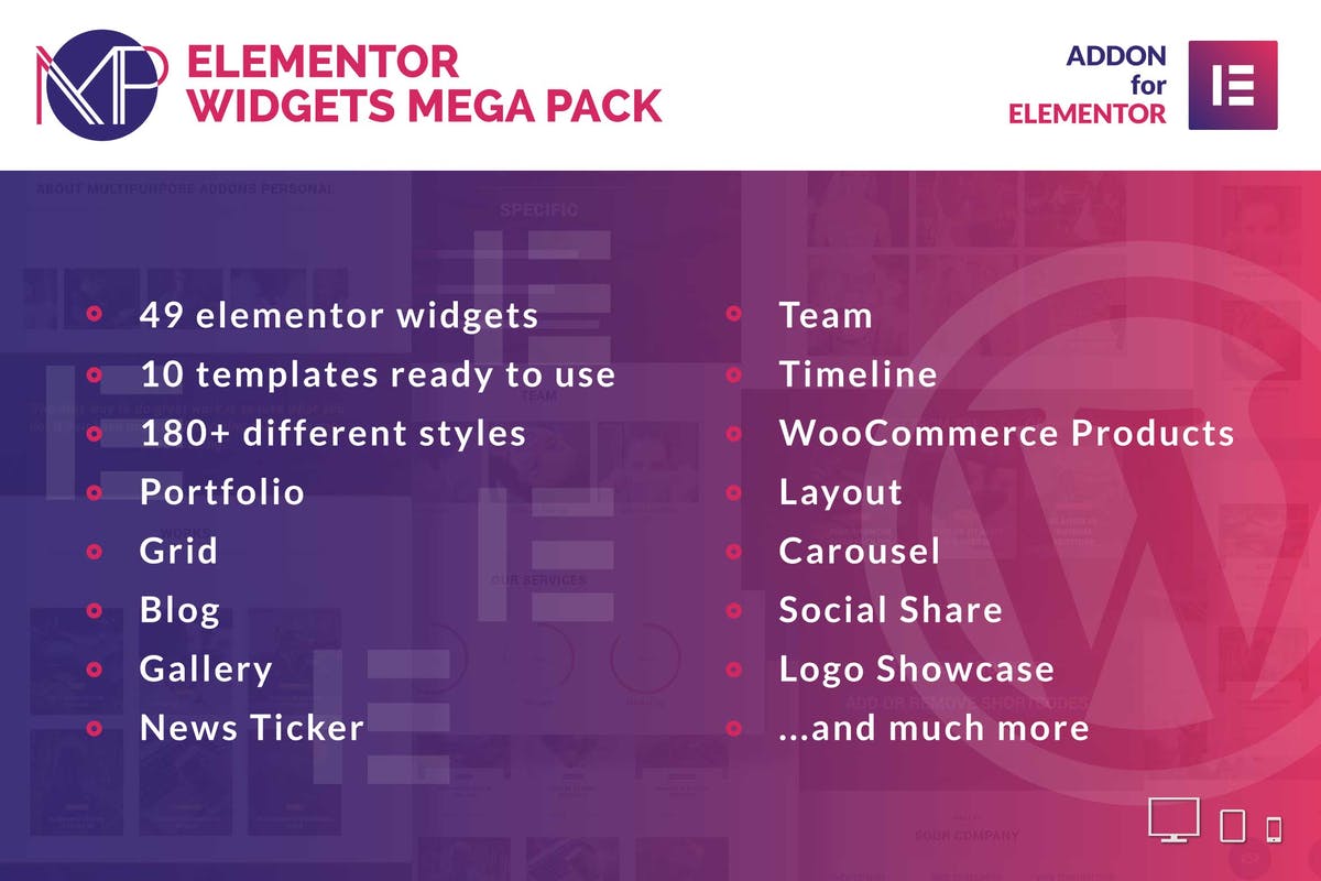 Elementor Widgets Mega Pack - Addons for Elementor