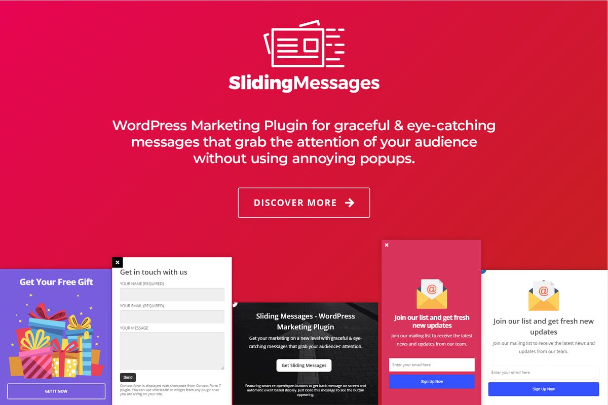 WordPress Marketing Plugin – Sliding Messages