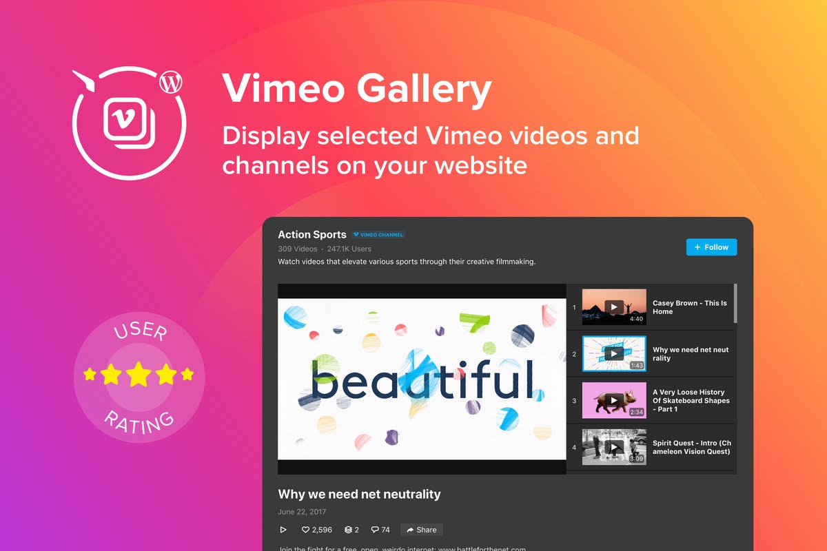 WordPress Vimeo Gallery Plugin