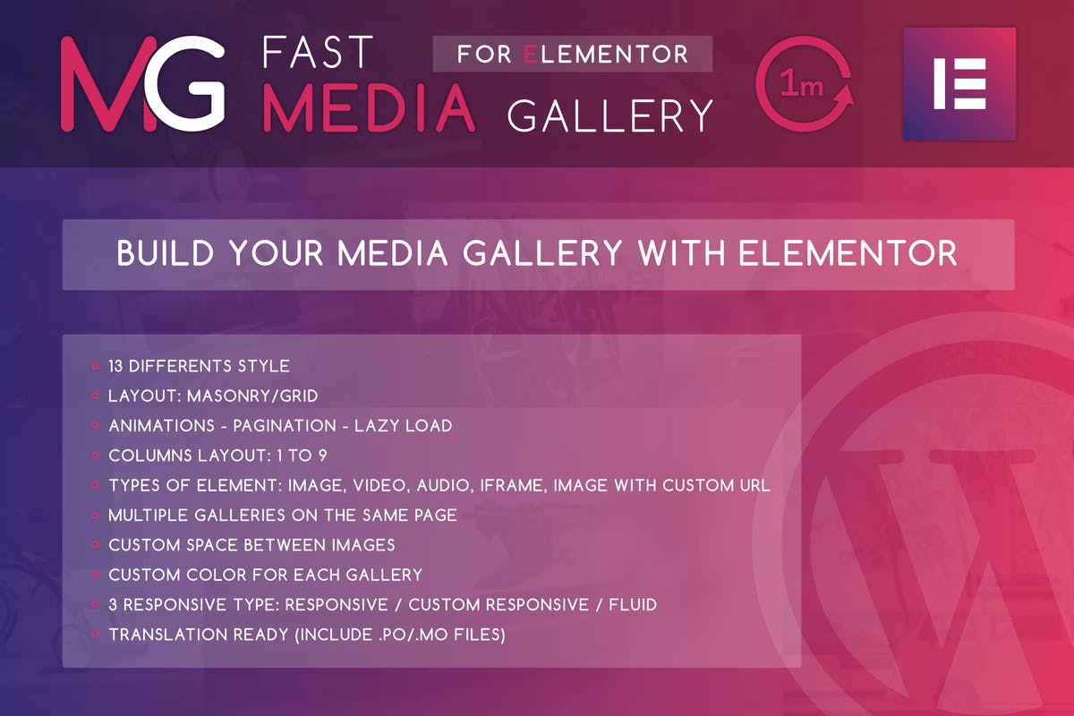 Fast Media Gallery For Elementor WordPress Plugin