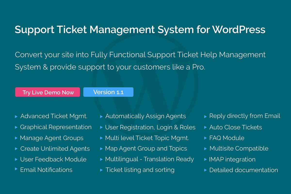 Support Ticket Management System for WordPress