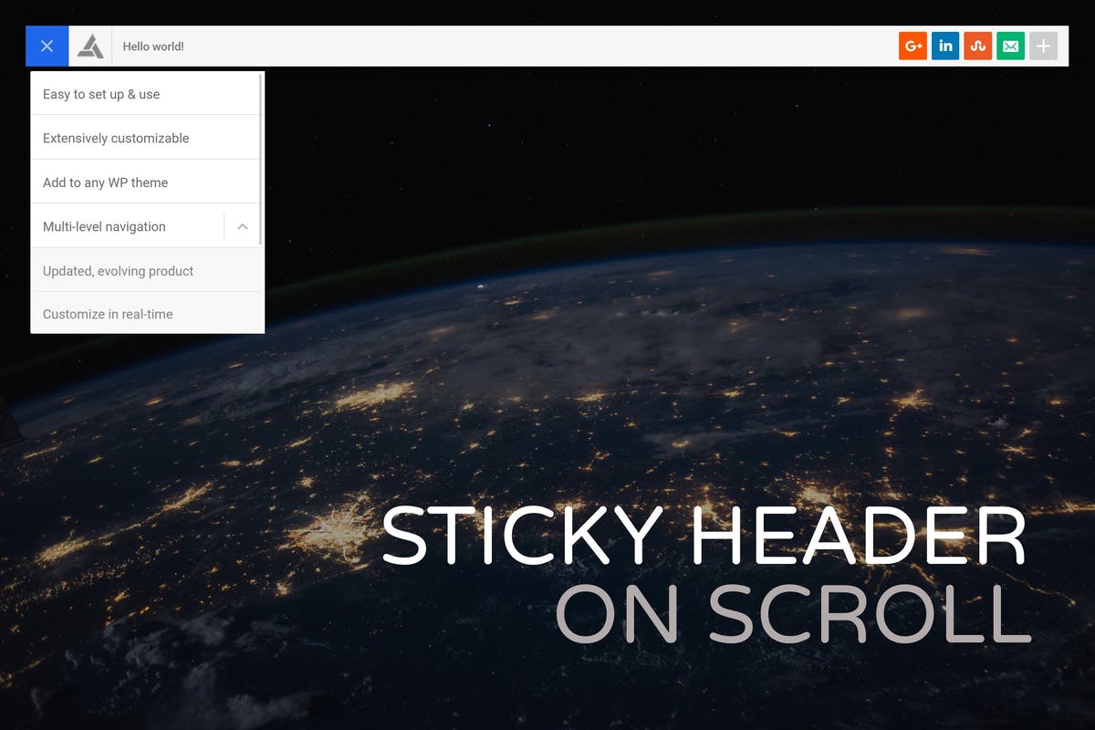 Sticky Header on Scroll for WordPress