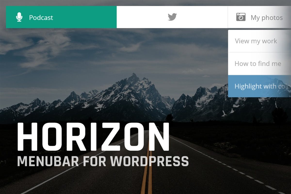 Horizon: Menubar for WordPress
