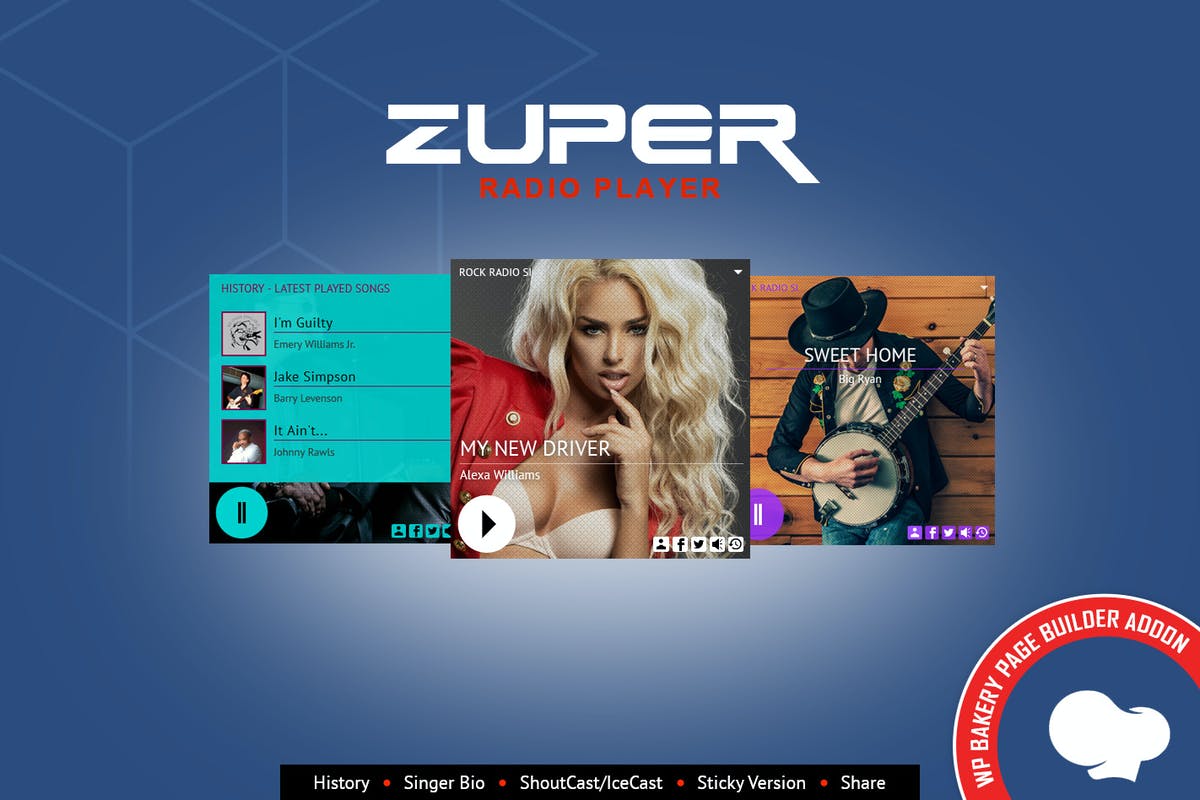 Zuper - Radio Player for WPBakery Page Builder