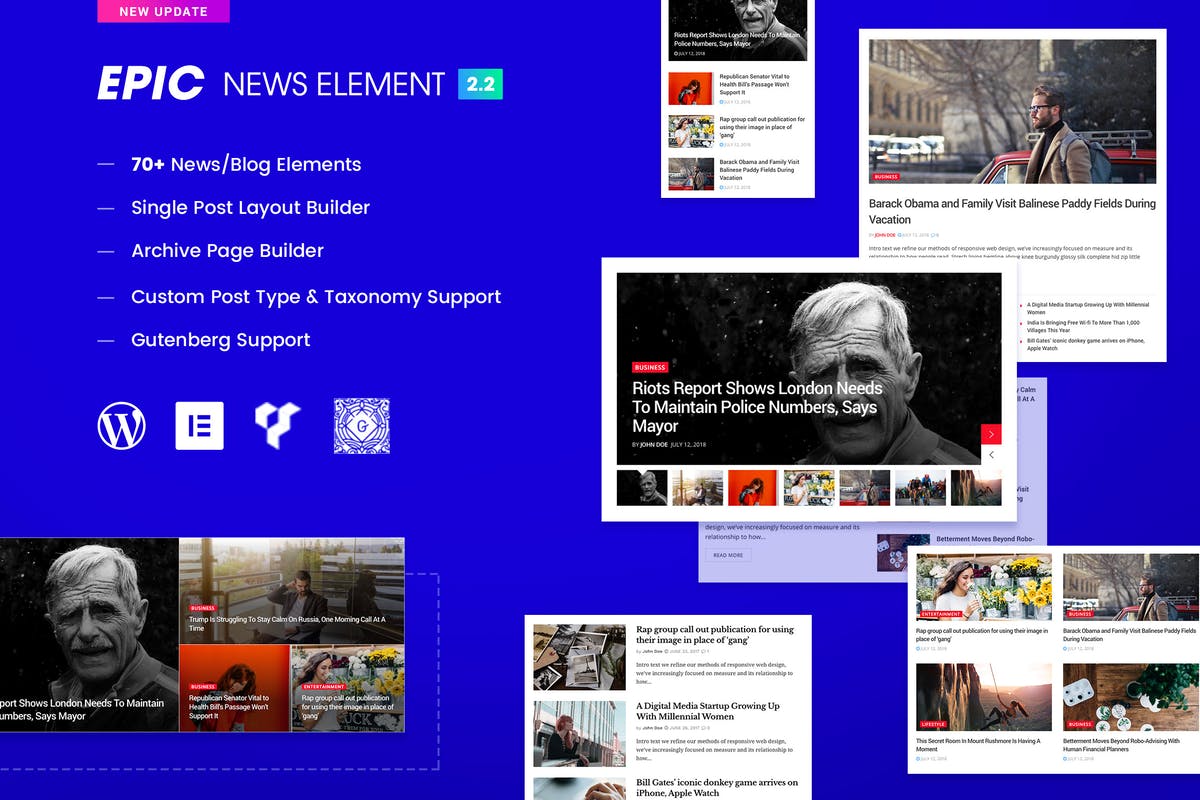 Epic News Elements - Elementor & WPBakery Add-ons