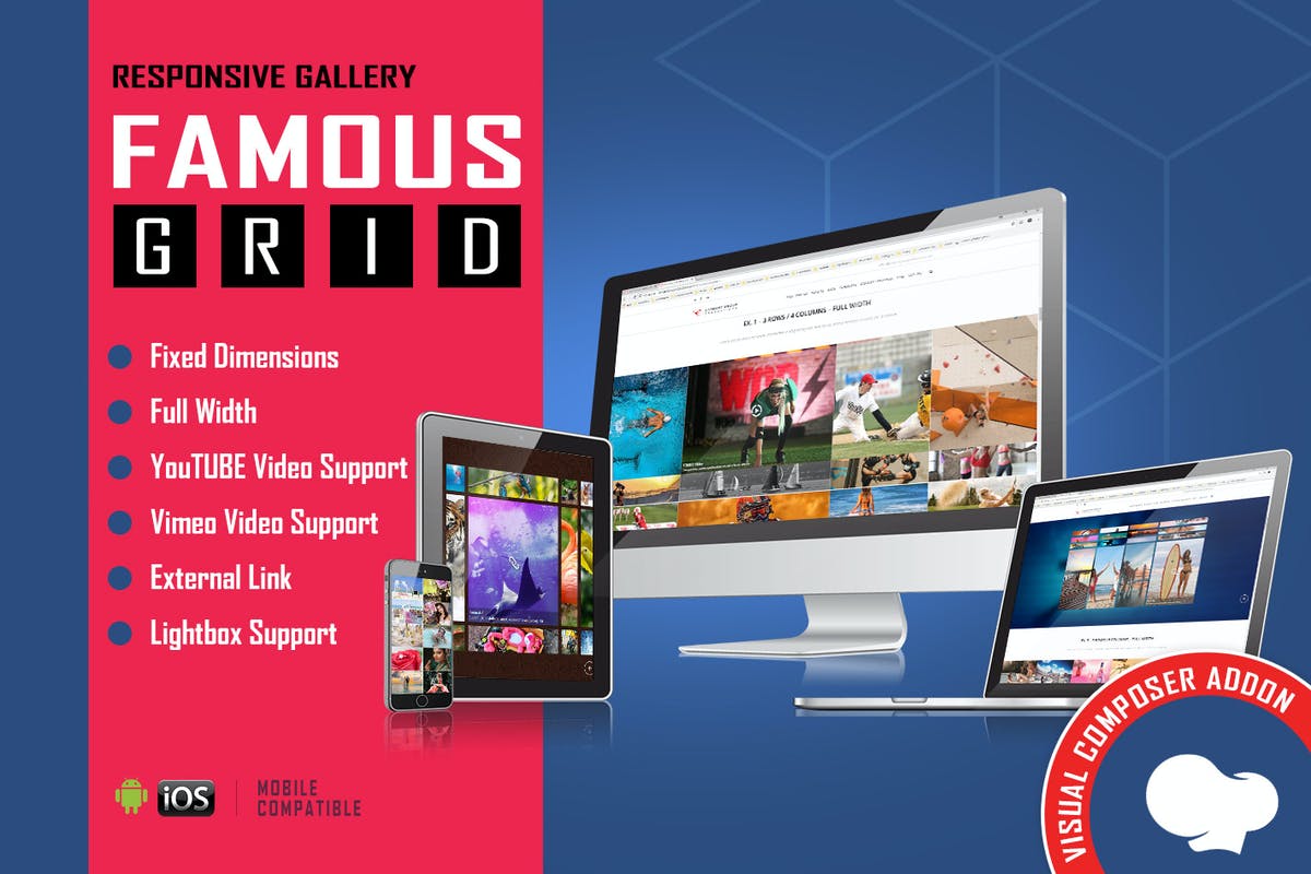 Famous - Grid Gallery for WPBakery Page Builder