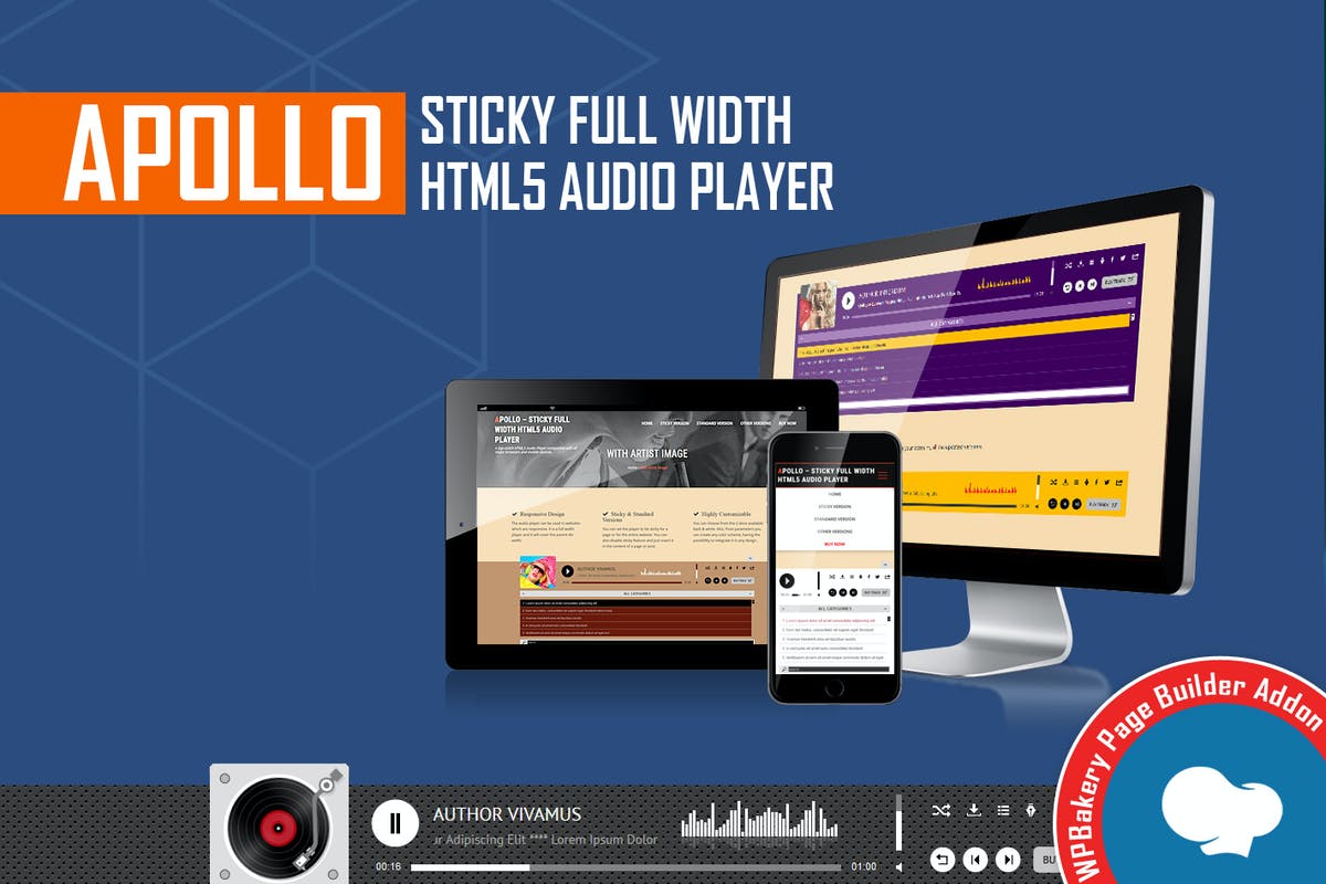 Visual Composer Addon - Apollo Audio Player