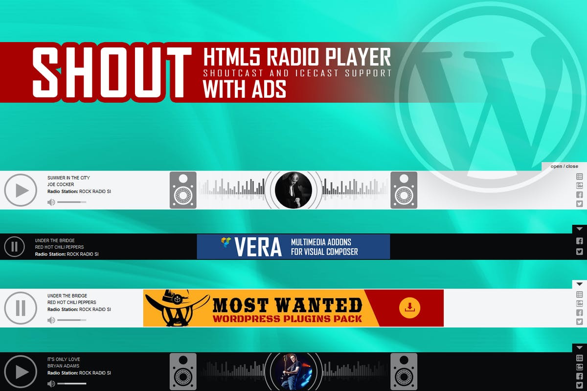 SHOUT - HTML5 Radio Player With Ads - WP Plugin