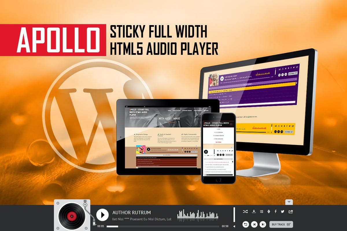 Apollo - Sticky Full Width HTML5 Audio Player