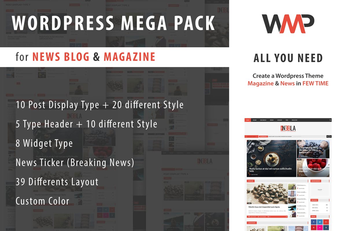 WP Mega Pack for News, Blog and Magazine