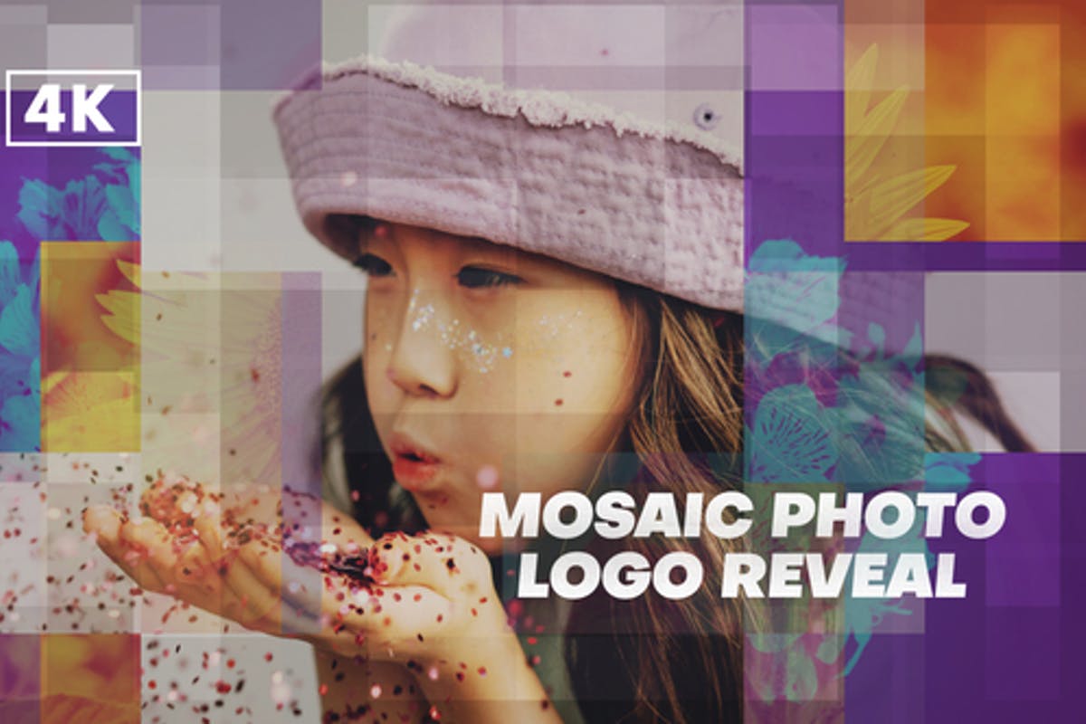 Mosaic Photo Logo Reveal Premiere Pro