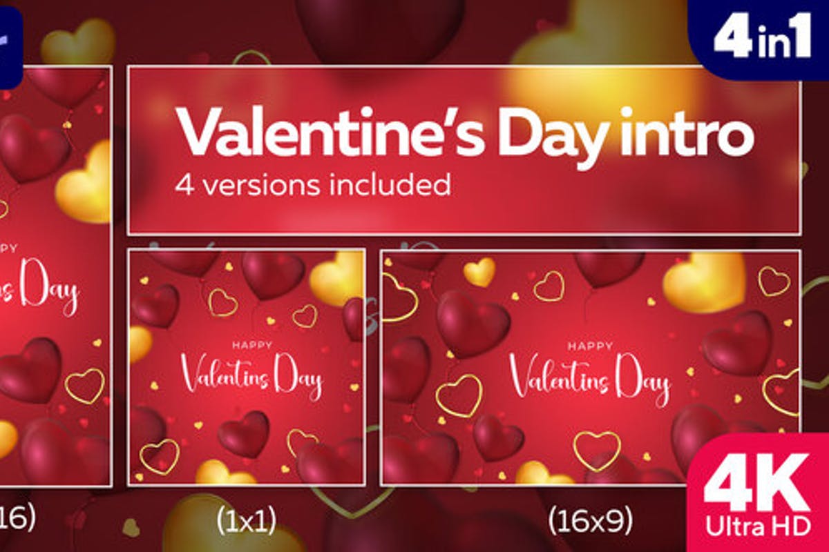 Valentine's Day Intro Love Story Intro (MOGRT)