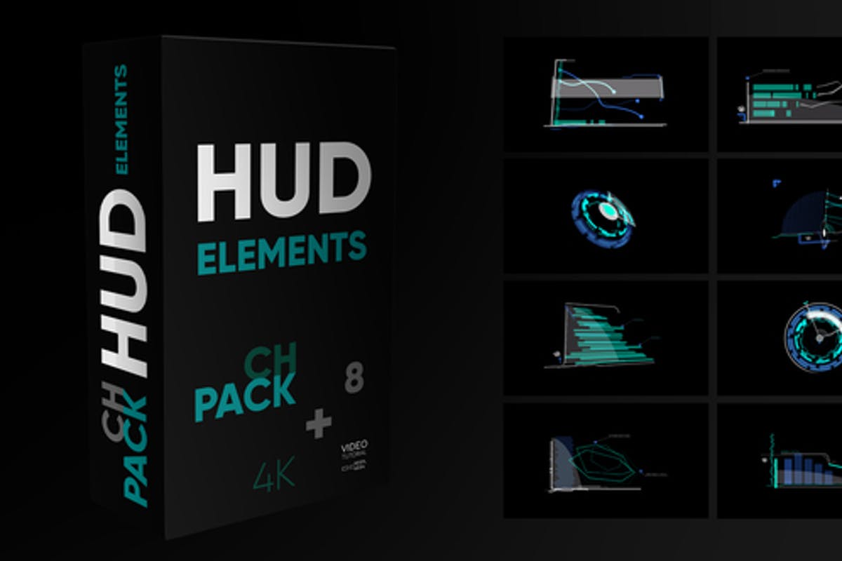 HUD Elements 4K for Premiere Pro