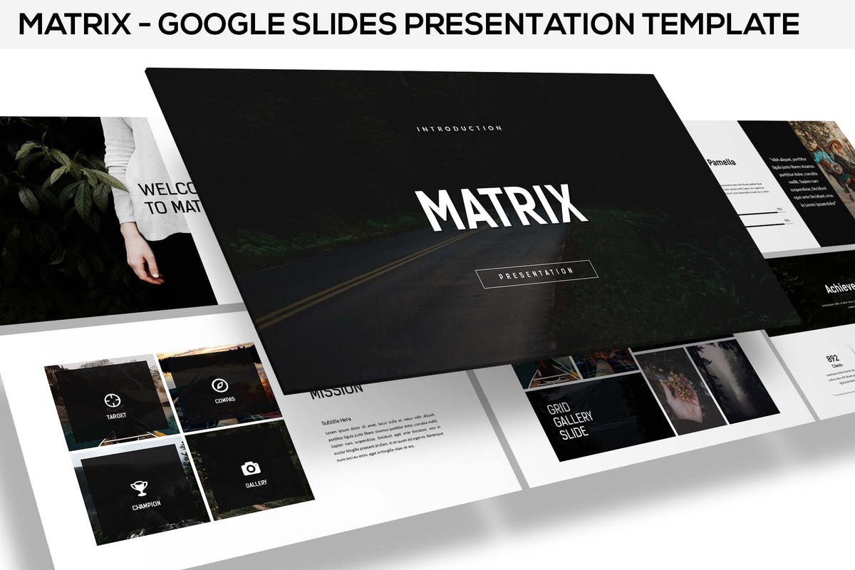 Matrix - Minimal Google Slides Presentation