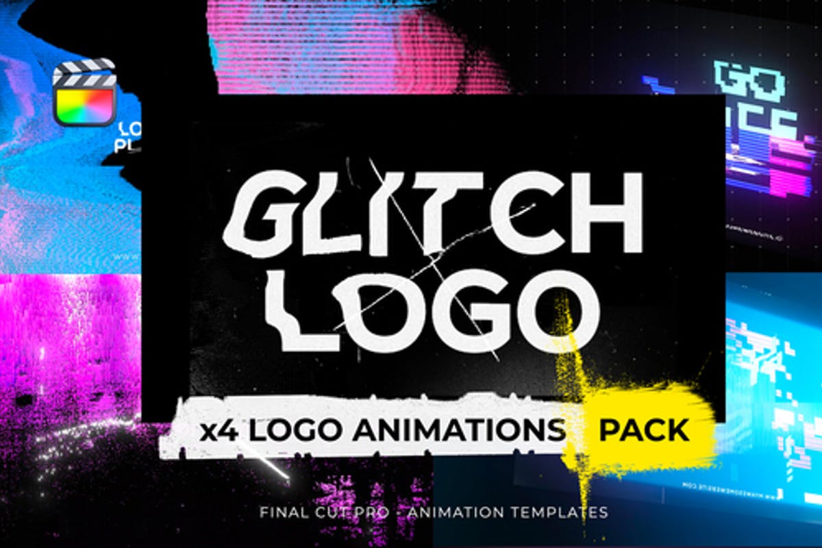 Glitch Logos Intro Pack for Final Cut Pro