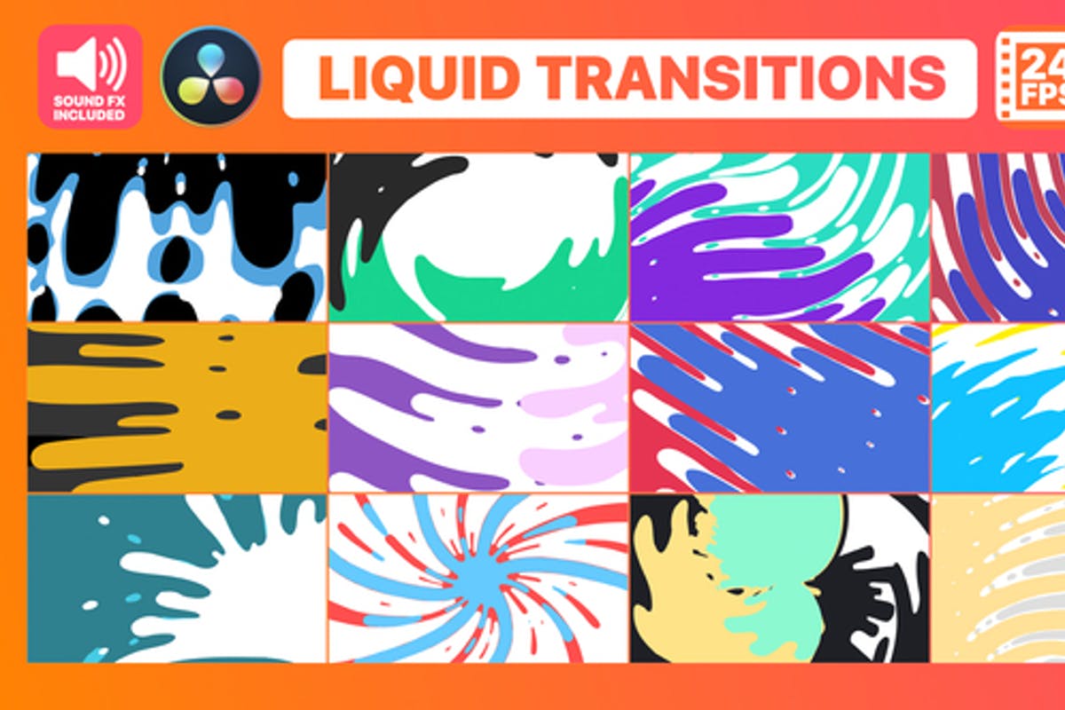 Liquid Transitions Pack for DaVinci Resolve