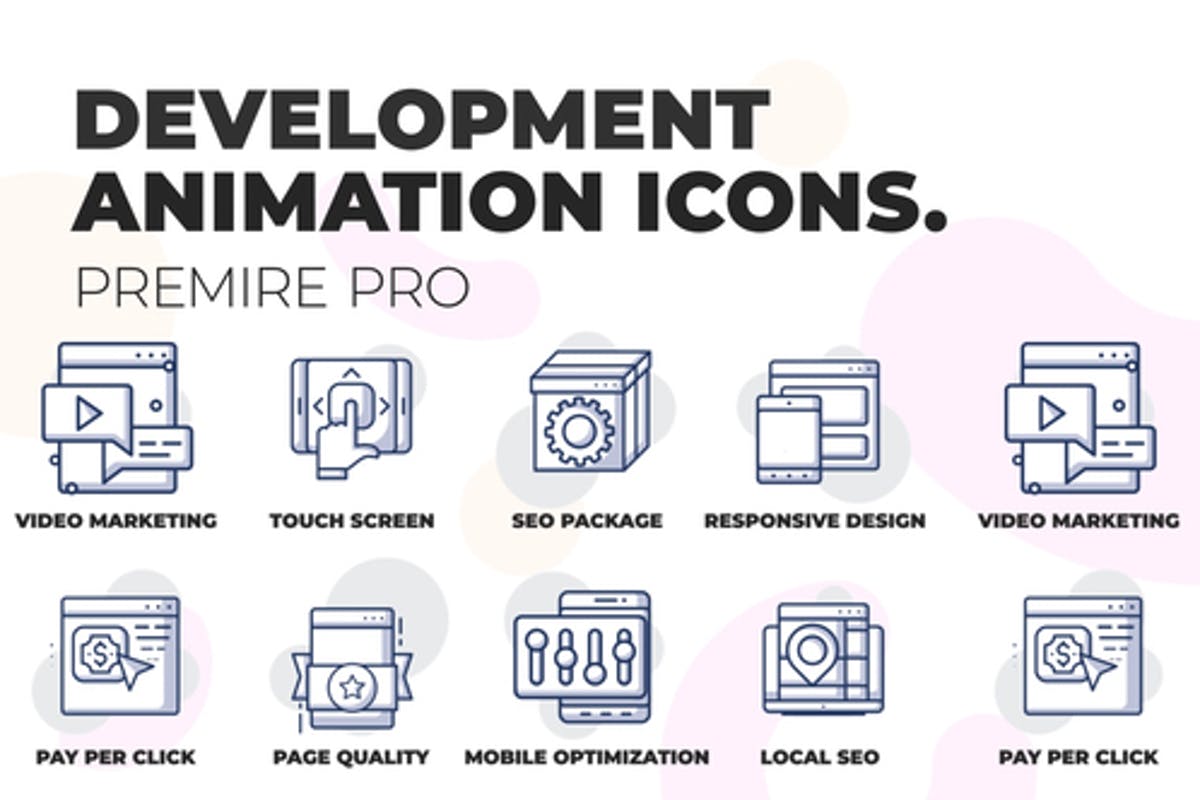Development & Seo - Animation Icons (MOGRT)