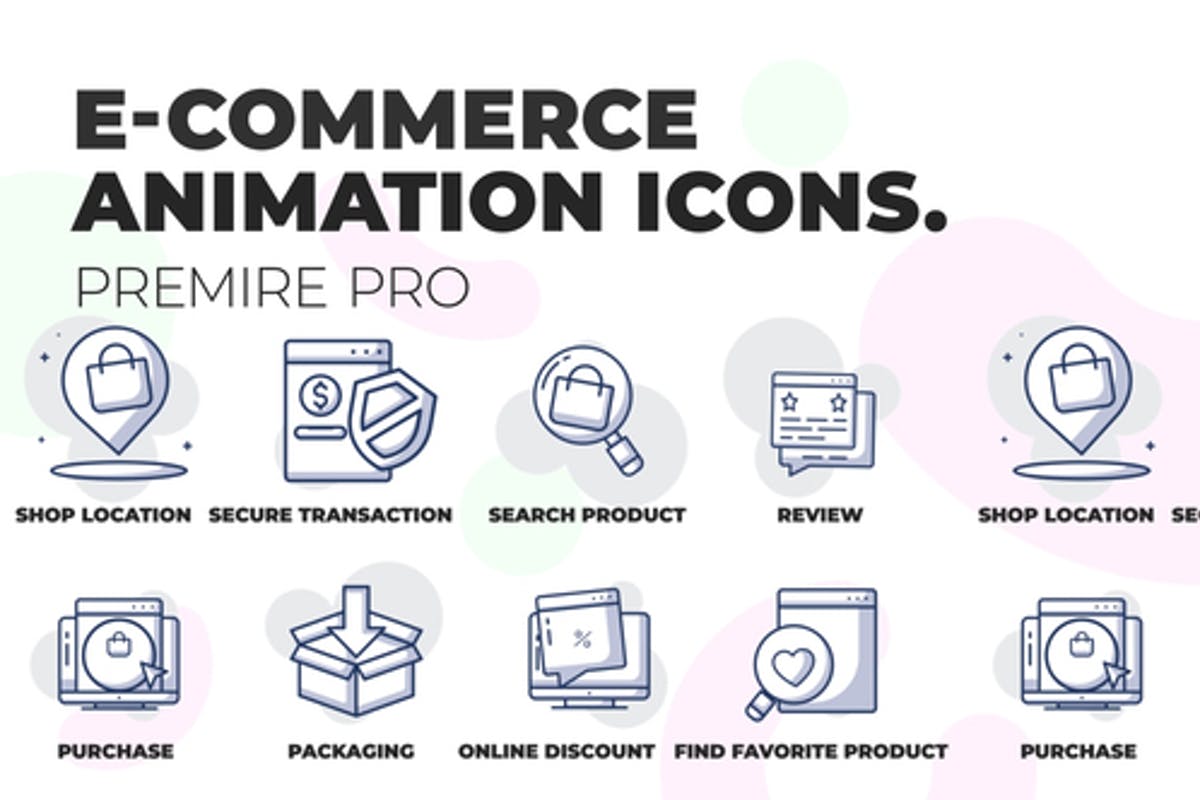 E-Commerce & Shopping - Animation Icons (MOGRT)