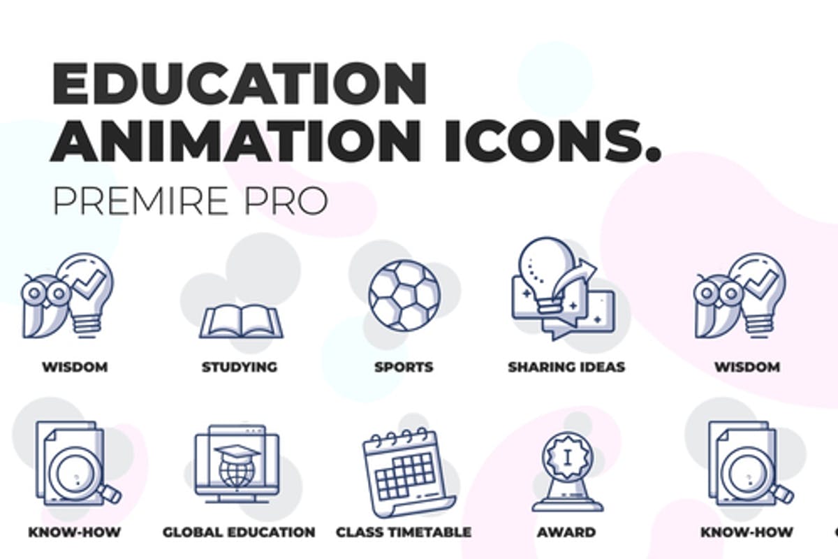 Global education - Animation Icons (MOGRT)