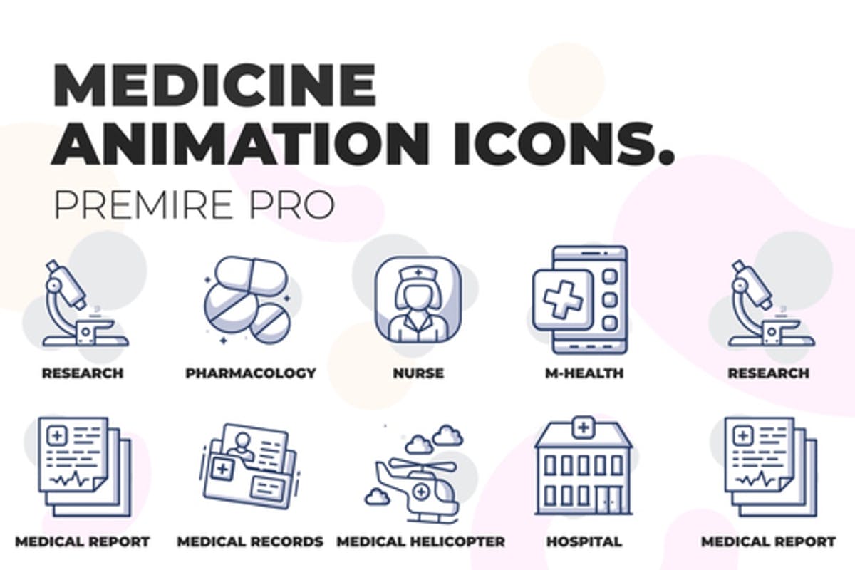 Online medicine - Animation Icons (MOGRT)