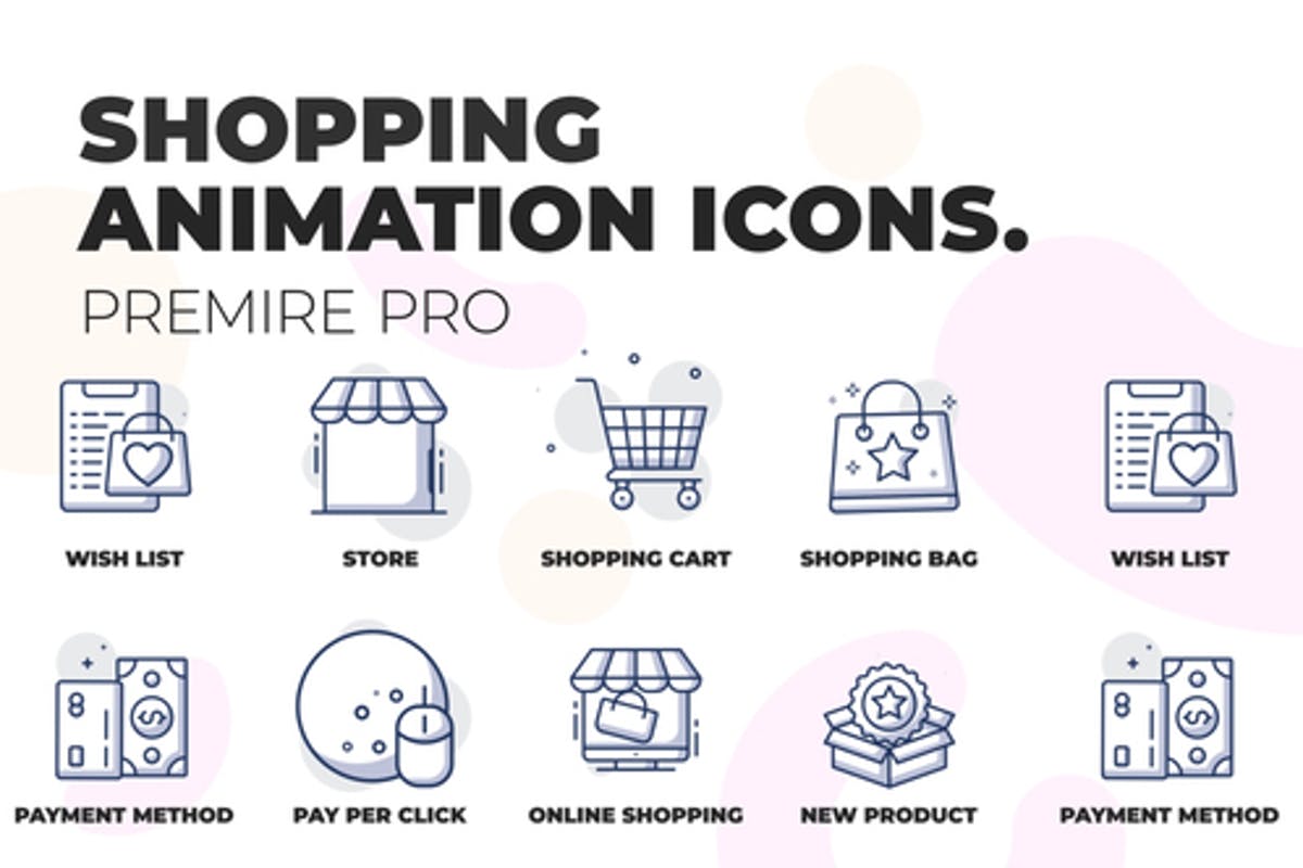 Shopping & E-Commerce - Animation Icons (MOGRT)