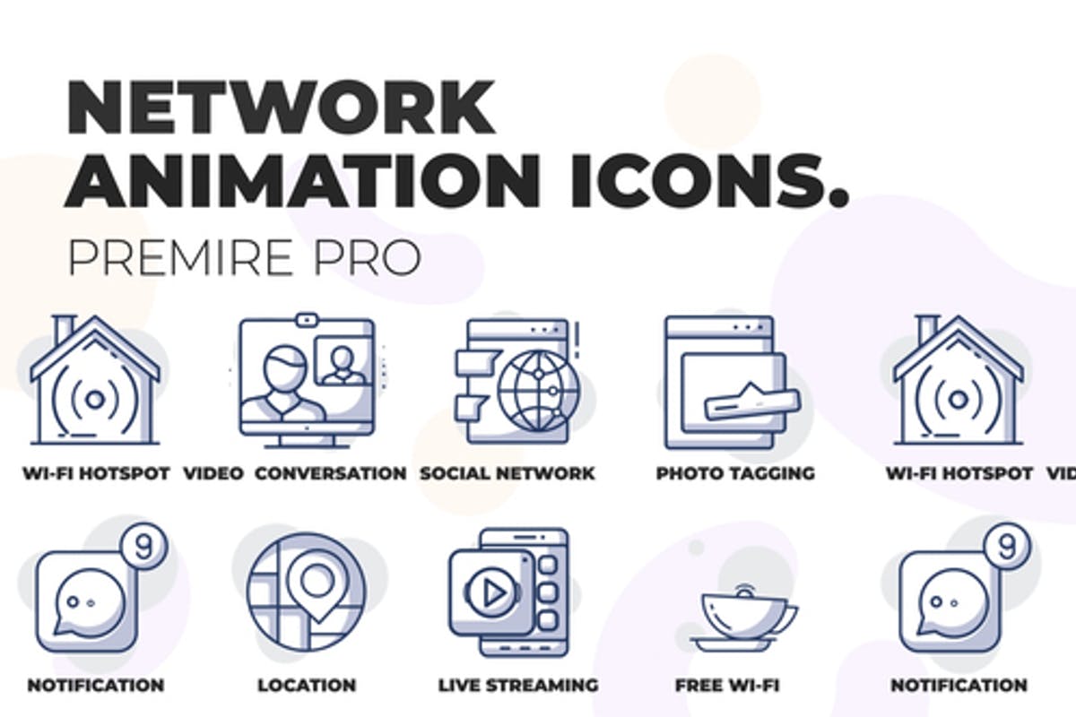Social network - Animation Icons (MOGRT)
