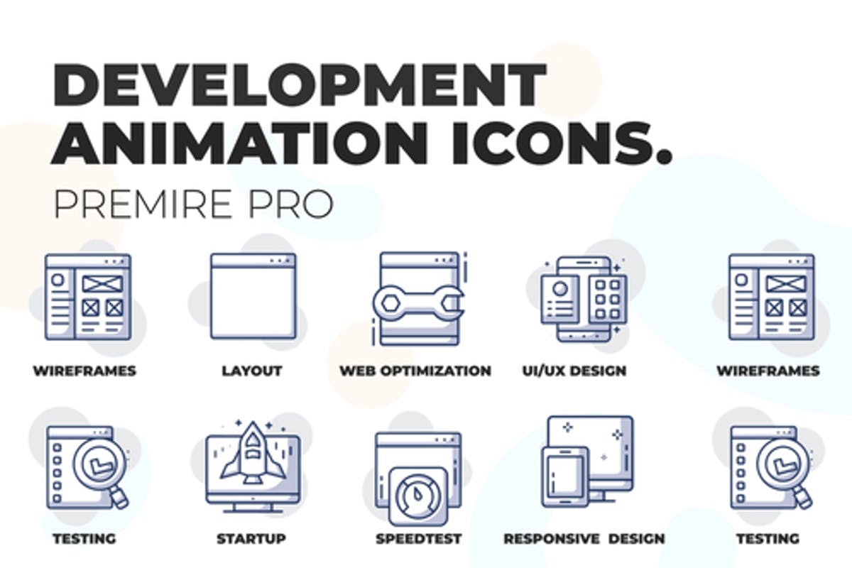 Web development - Animation Icons (MOGRT)