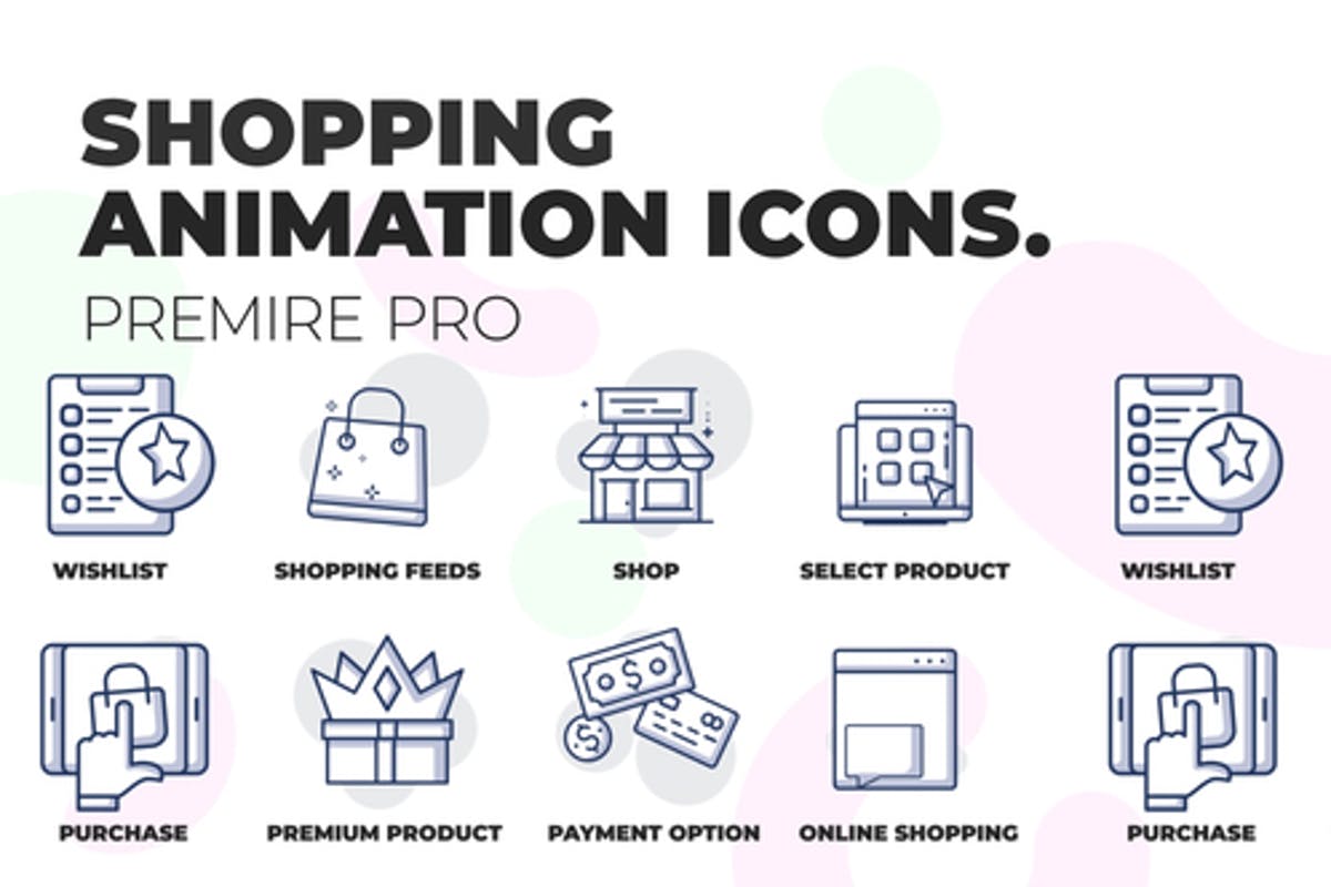 Online shopping - Animation Icons (MOGRT)