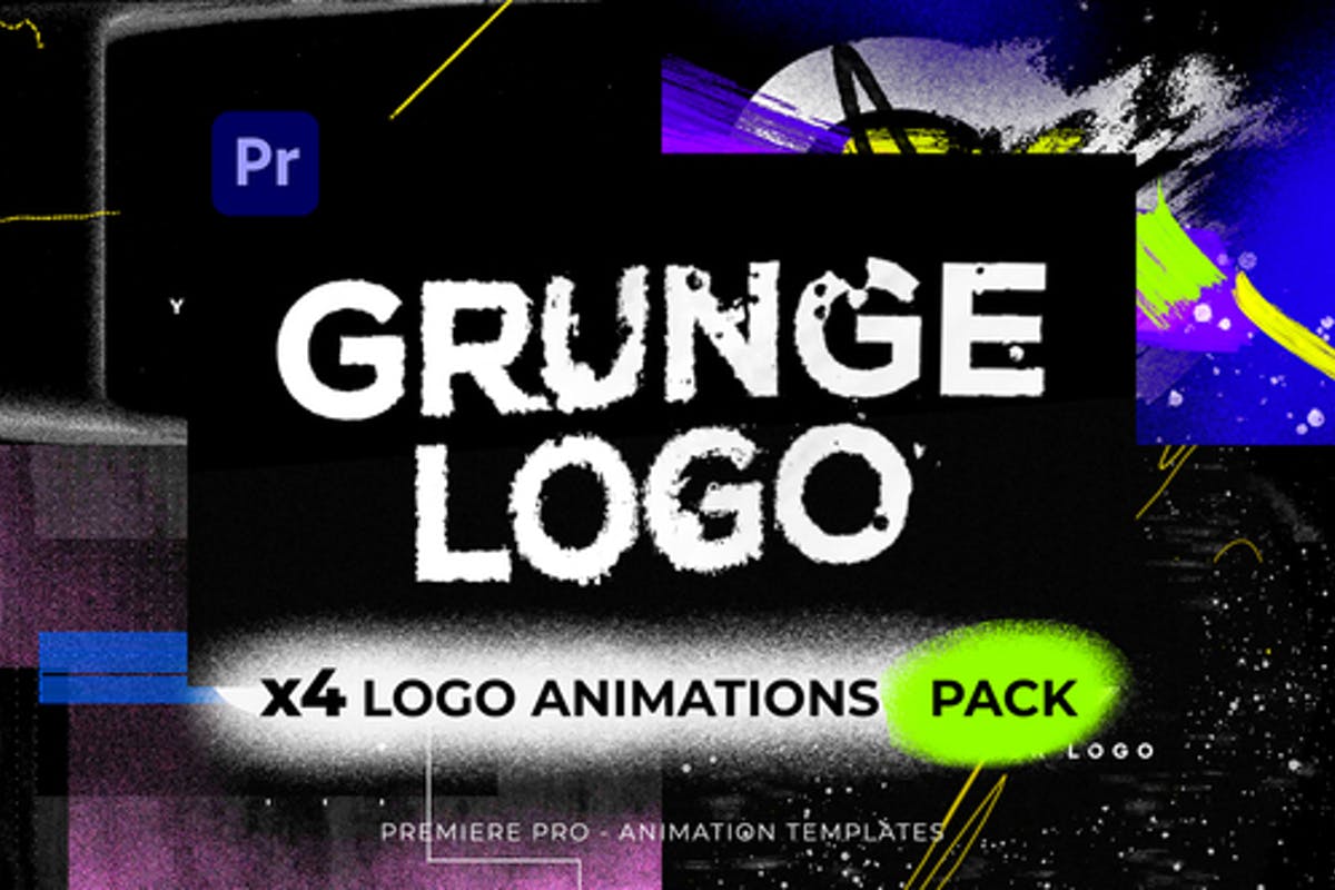 Grunge Logos Intro Pack For Premiere Pro