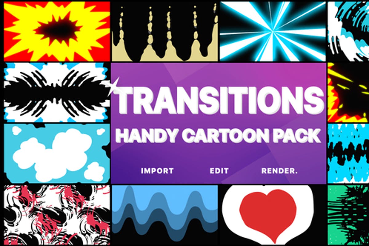 Handy Cartoon Transitions DaVinci Resolve